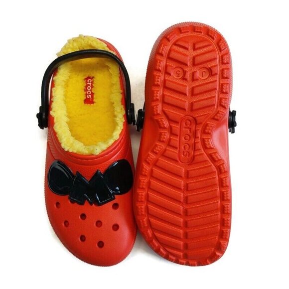 CROCS Classic Disney Mickey Mouse Lined Clog Lightweight Slip On Shoes Big Kid 5 - Picture 8 of 9